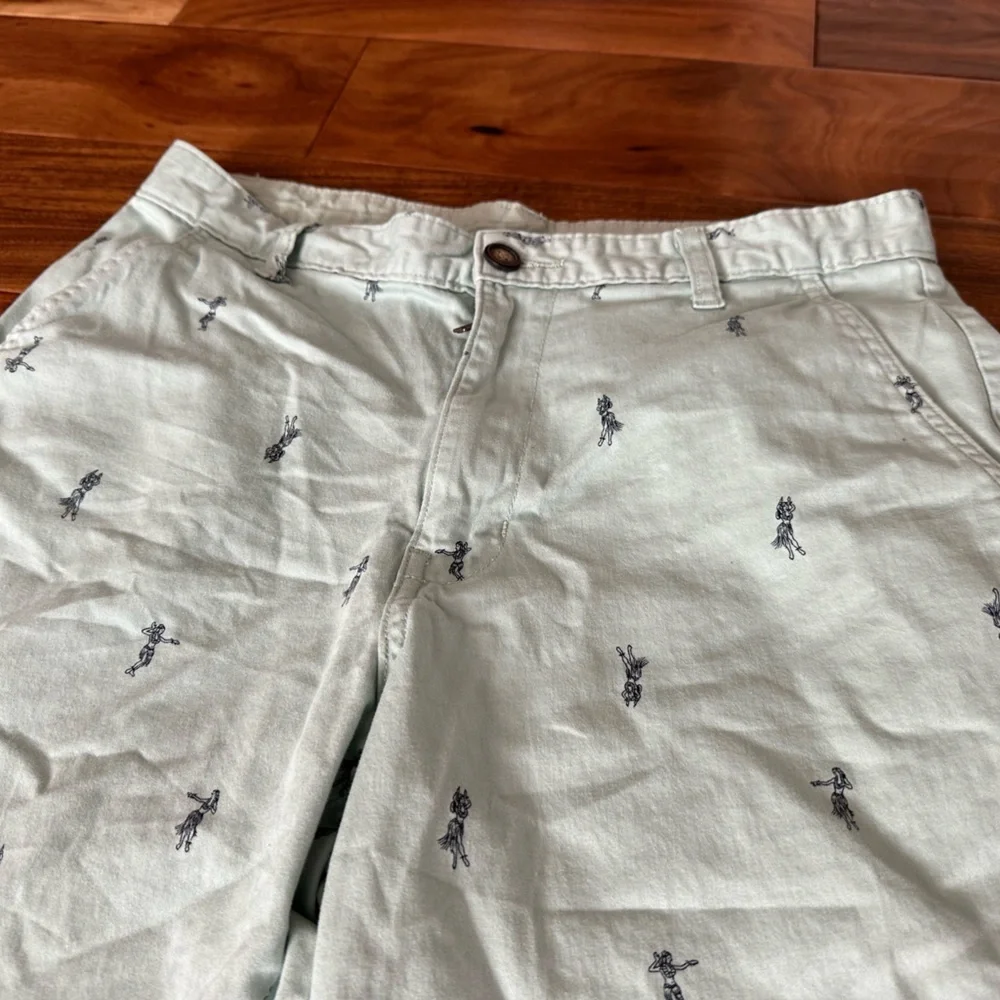 George Mint Green Luau Girl Patterned Shorts size 32